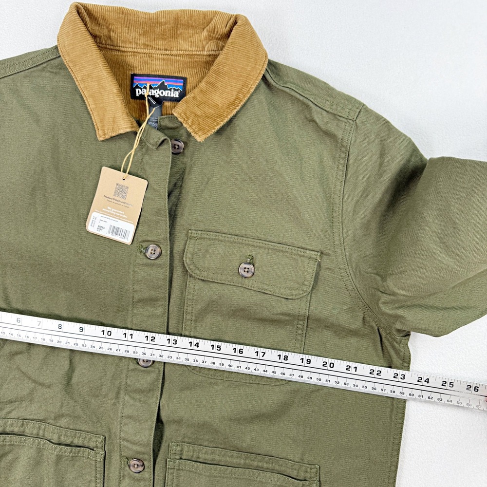 Patagonia Point Reyes Canvas Coat Size L Womens Basin Green 20255, NEW - Picture 6 of 9